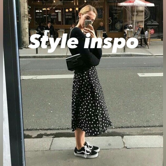 Zara polka dot satin skirt - Picture 5 of 5